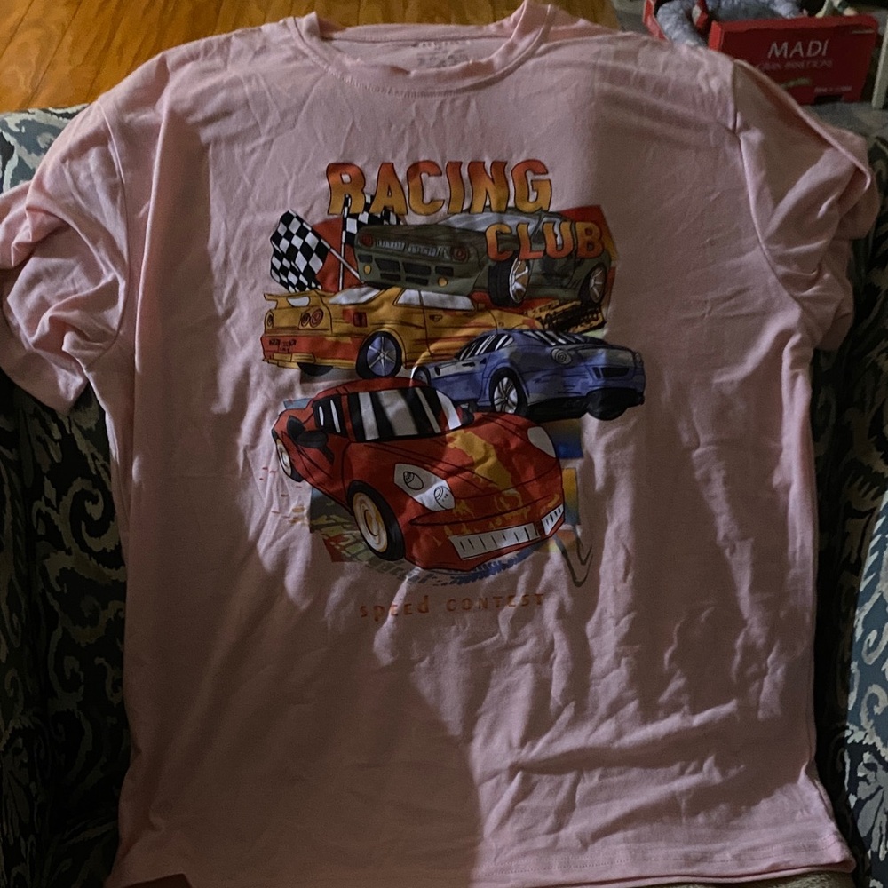 Pink Racing Club Graphic T-Shirt
